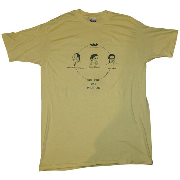 Vintage Wayne State College Day Program Martin Luther King Rosa Parks T-Shirt XL - Picture 1 of 5
